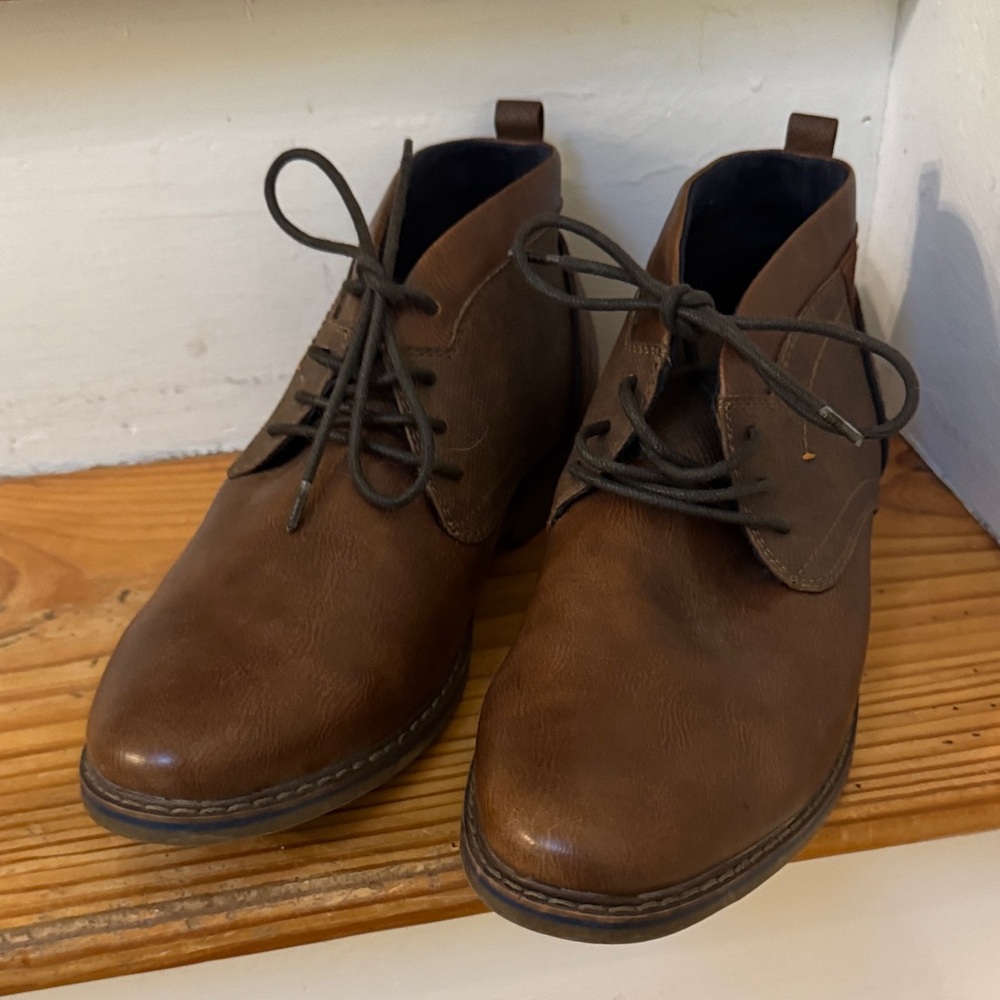 Men's boys Brown ankle dress ankle Shoes boots lace up 6.5